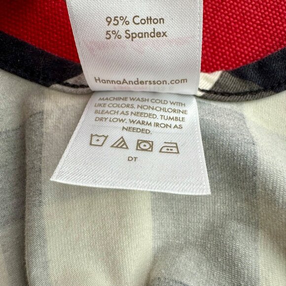 HANNA ANDERSSON Buffalo Plaid Skater Dress Girls 8 130cm Black White Checks Girl - Picture 6 of 6